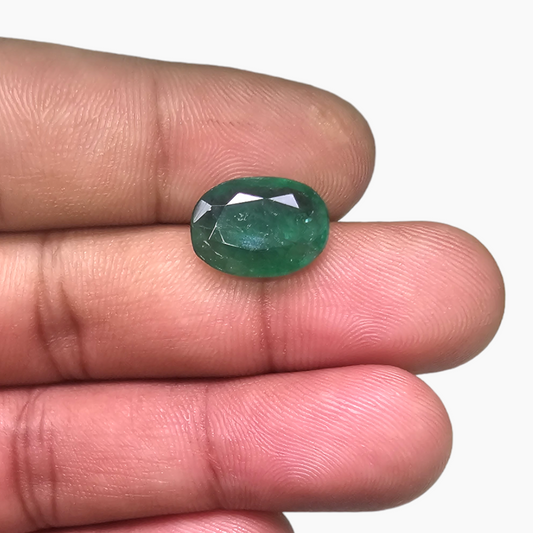 Natural Zambian Emerald Stone 4.47 Carats Oval Cut (13.2x9.8 mm)