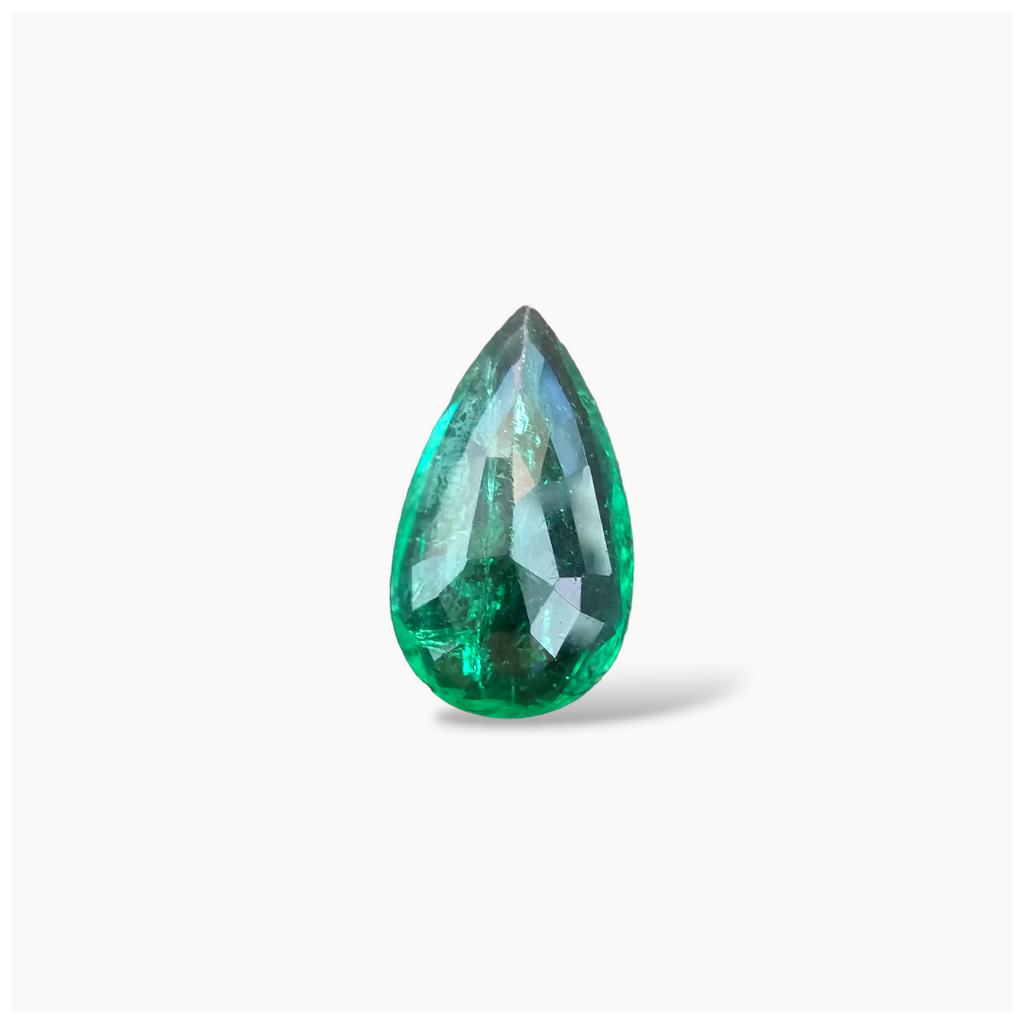 Natural Zambian Emerald Stone 4.61 Carats Pear Cut (15x9 mm )