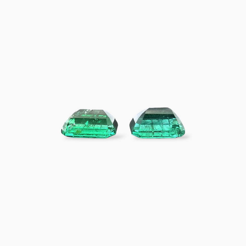 online Natural Zambian Emerald Stone 4.66 Carats Emerald Cut Pair
