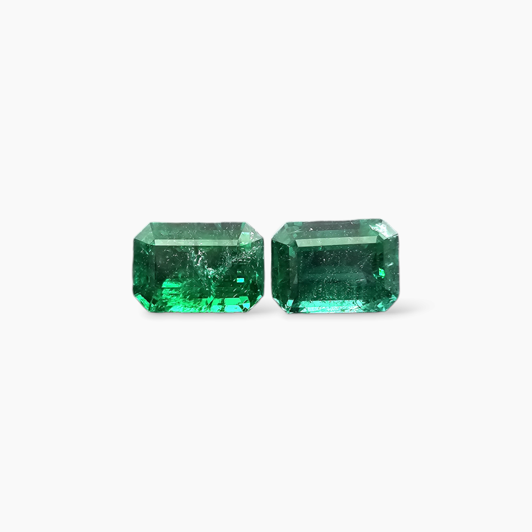 buy Natural Zambian Emerald Stone 4.66 Carats Emerald Cut Pair
