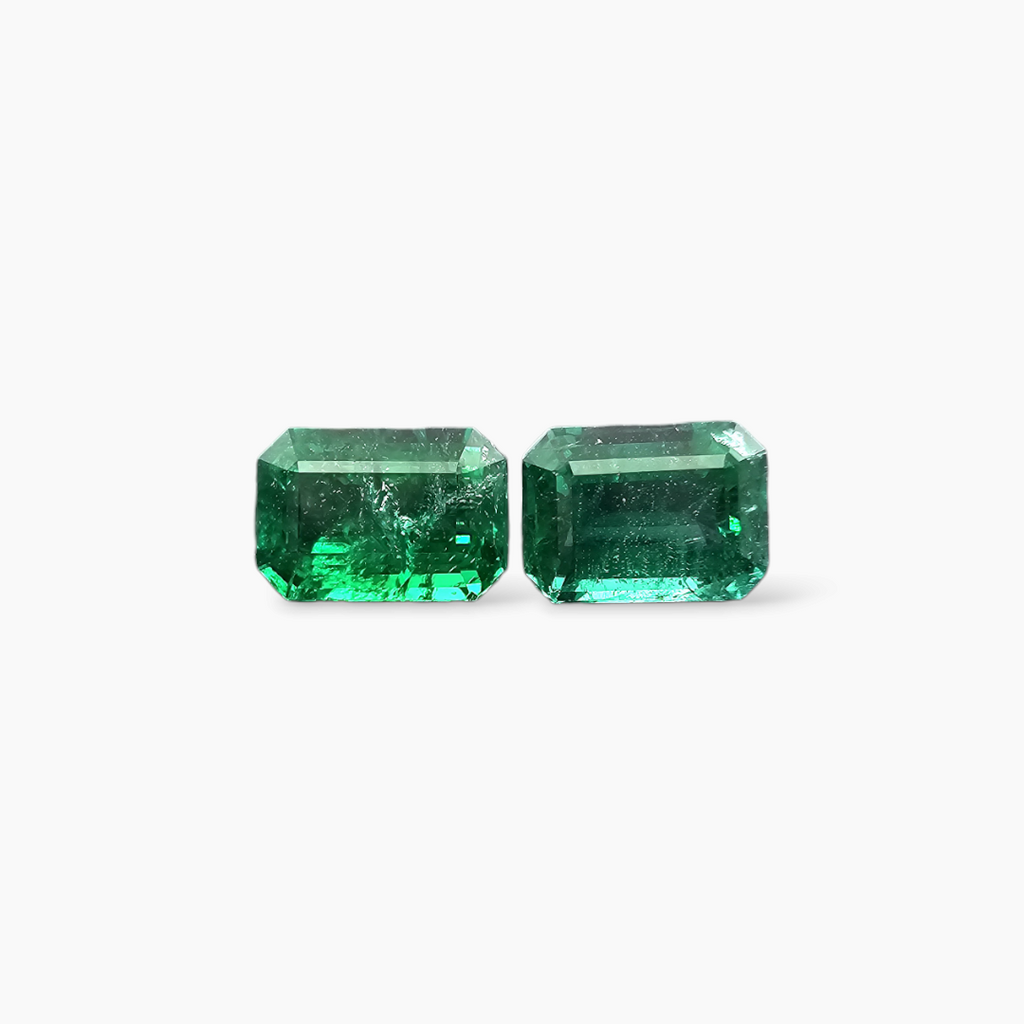 buy Natural Zambian Emerald Stone 4.66 Carats Emerald Cut Pair