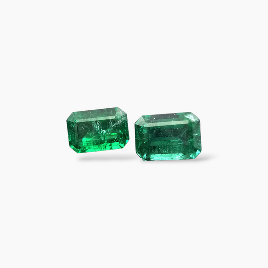 shop Natural Zambian Emerald Stone 4.66 Carats Emerald Cut Pair