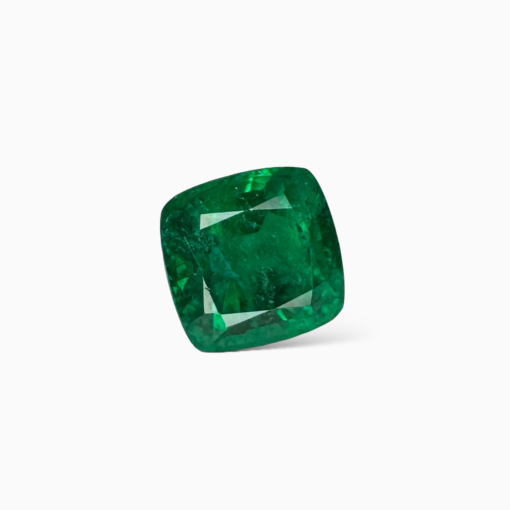 Natural Zambian Emerald Stone 4.73 carats Cushion Cut 9.6x9.4mm