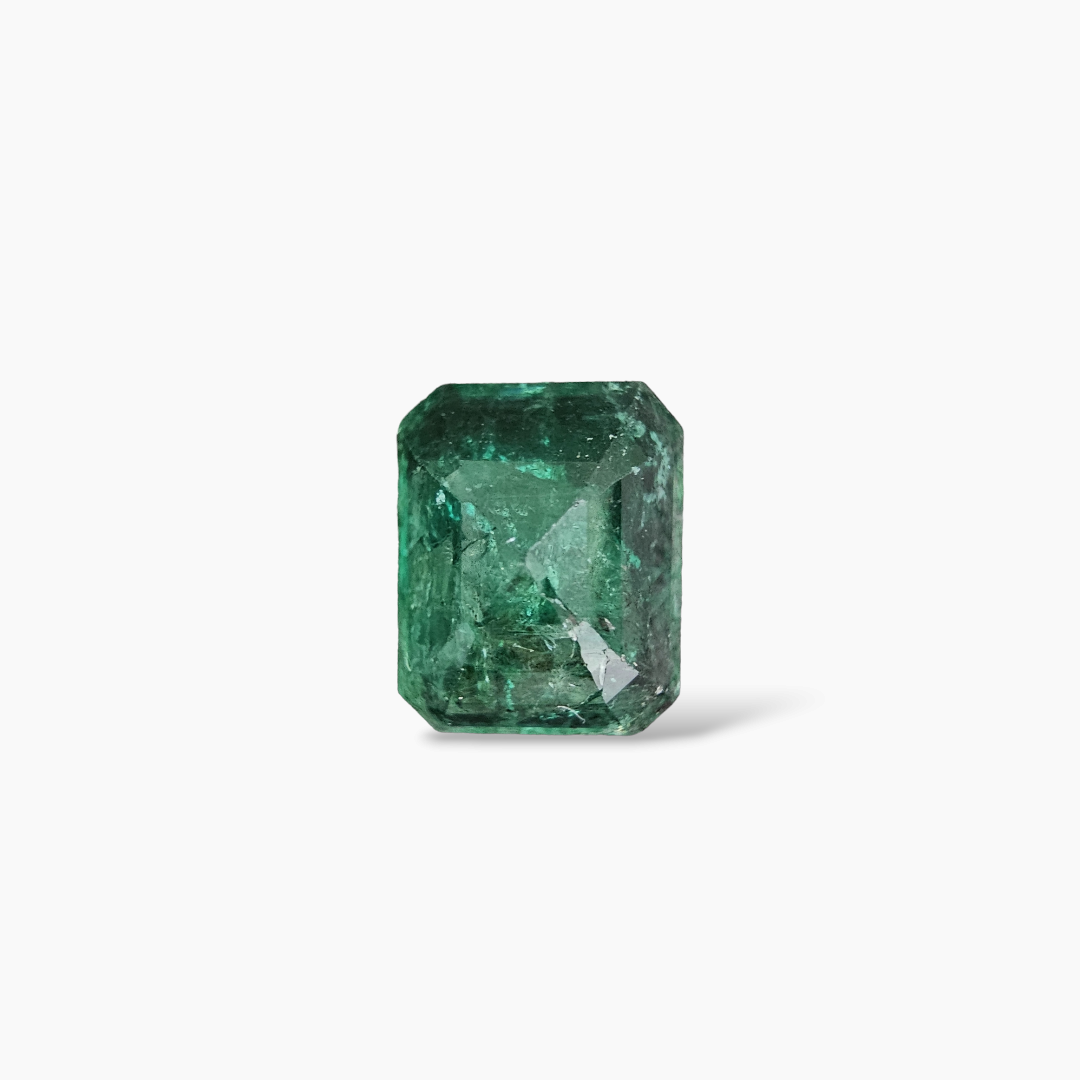 loose Natural Zambian Emerald Stone 4.77 Carats Emerald Cut
