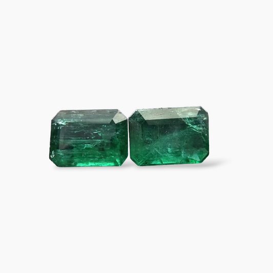 buy Natural Zambian Emerald Stone 9.73 Carats Emerald Cut Pair