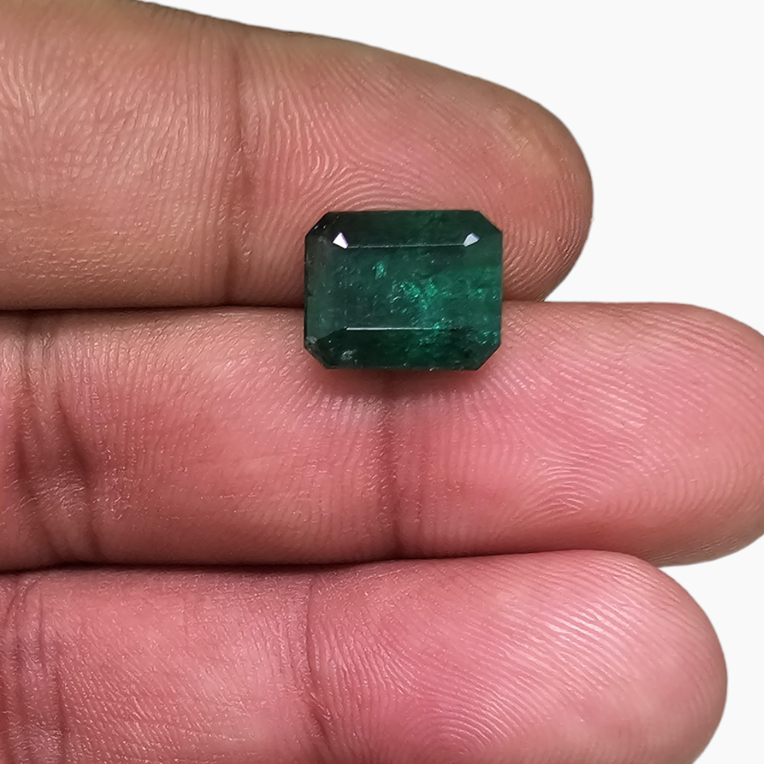 Natural Zambian Emerald Stone 4.77 Carats Emerald Cut 