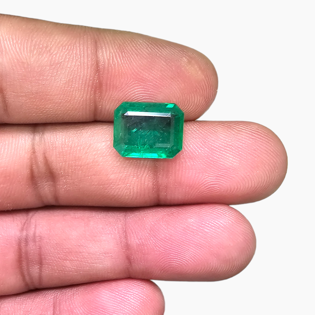 Natural Zambian Emerald Stone 4.78 Carats Emerald Cut