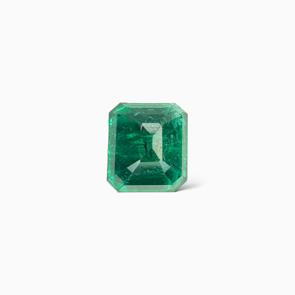 Natural Zambian Emerald Stone 4.85 carats  Emerald Cut 9.8x8.8 mm Aamil