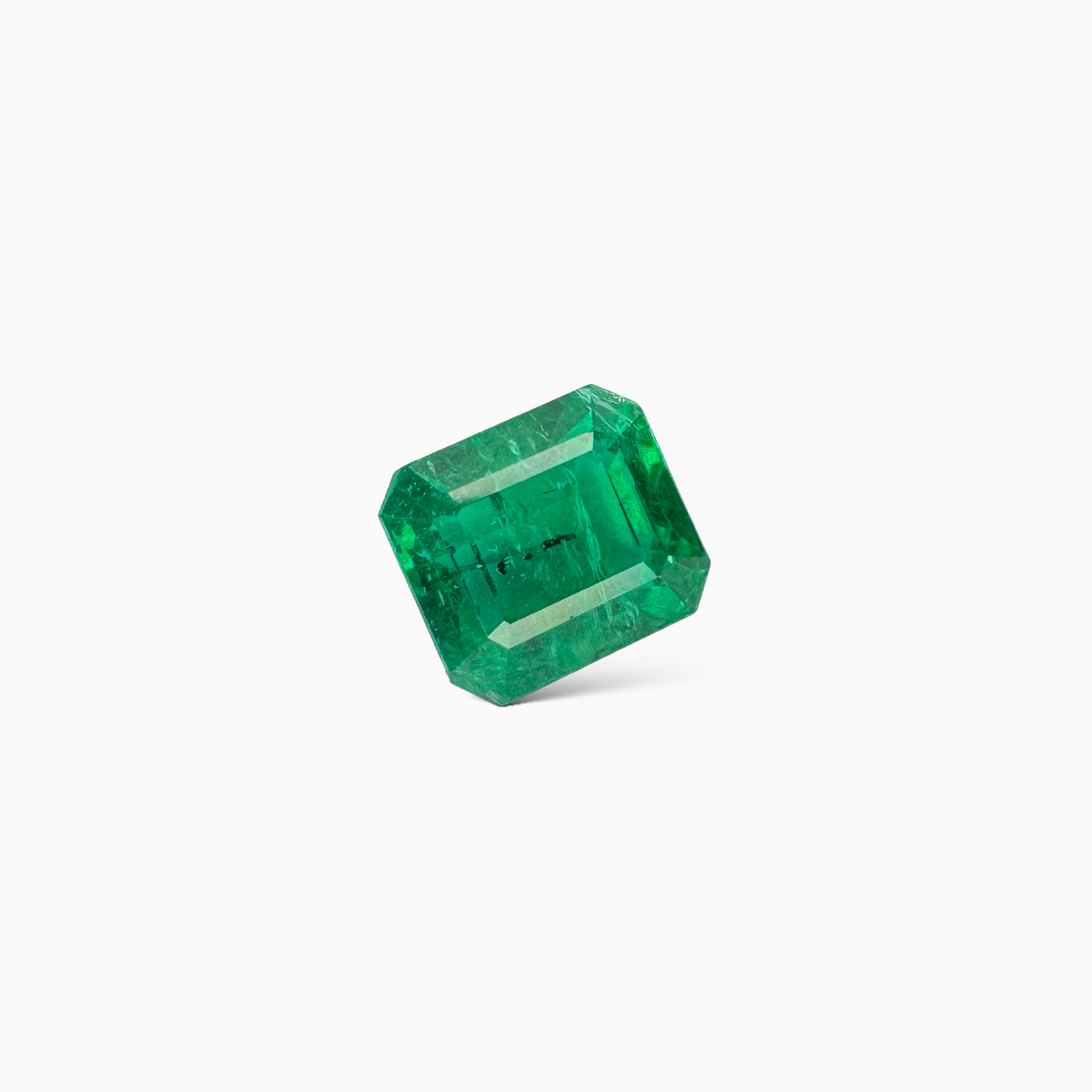 Natural Zambian Emerald Stone 4.85 carats  Emerald Cut 9.8x8.8 mm Aamil