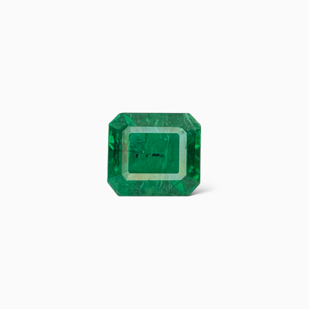 Natural Zambian Emerald Stone 4.85 carats  Emerald Cut 9.8x8.8 mm Aamil