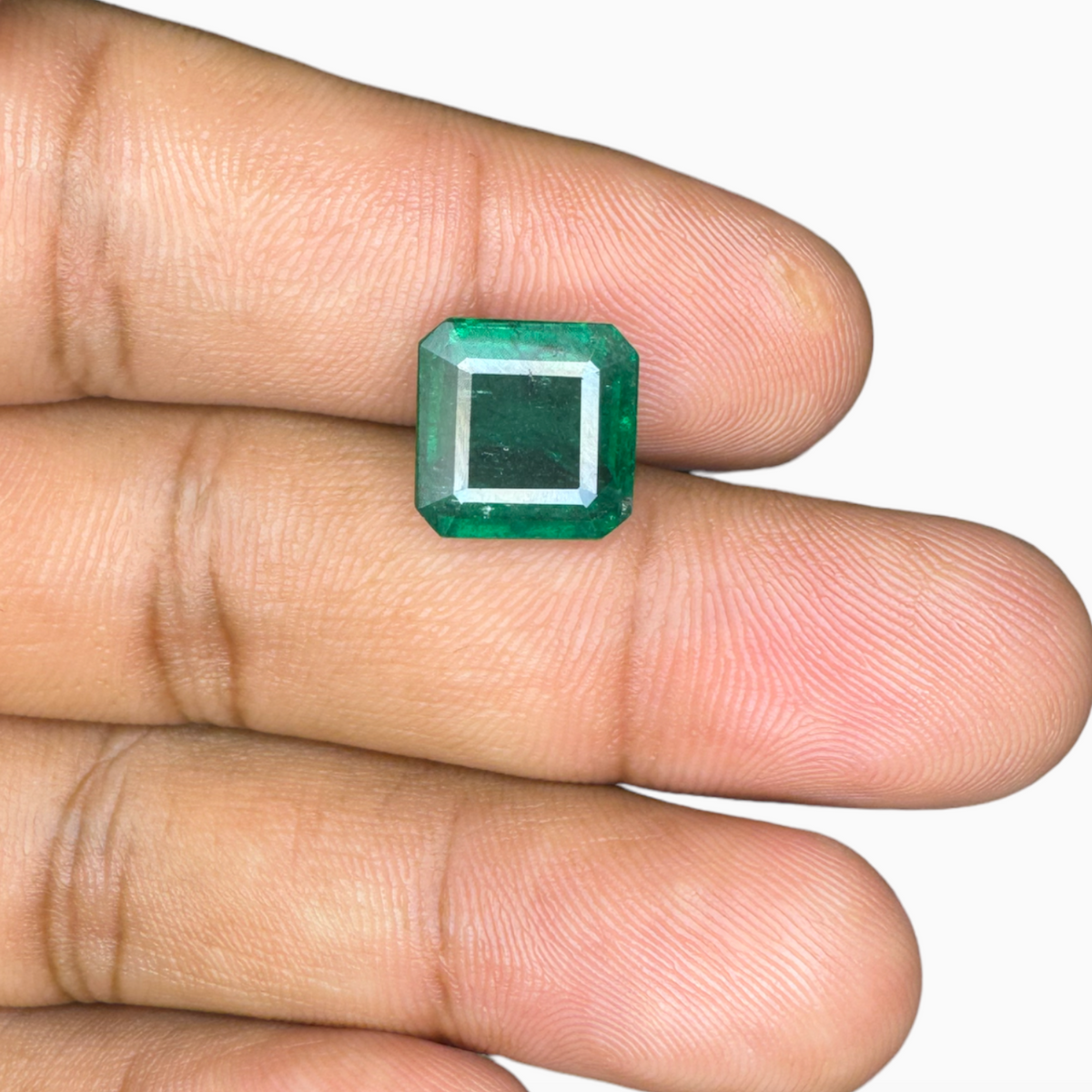 Natural Zambian Emerald Stone  4.97 carat  Emerald Cut  10.4x10.4x5.2mm
