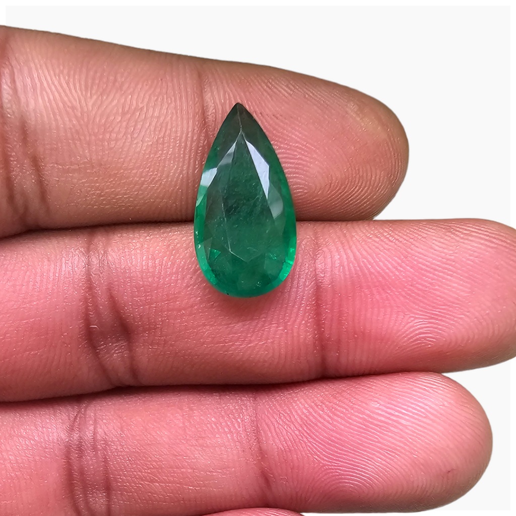 Natural Zambian Emerald Stone 5.00 Carats Pear Cut (18.5x9.7 mm )