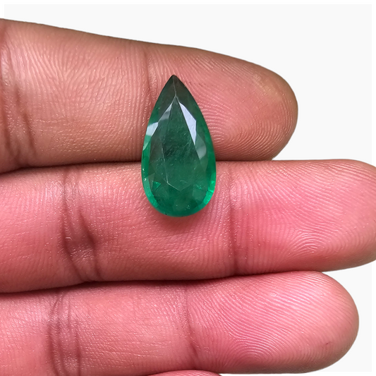 Natural Zambian Emerald Stone 5.00 Carats Pear Cut (18.5x9.7 mm )