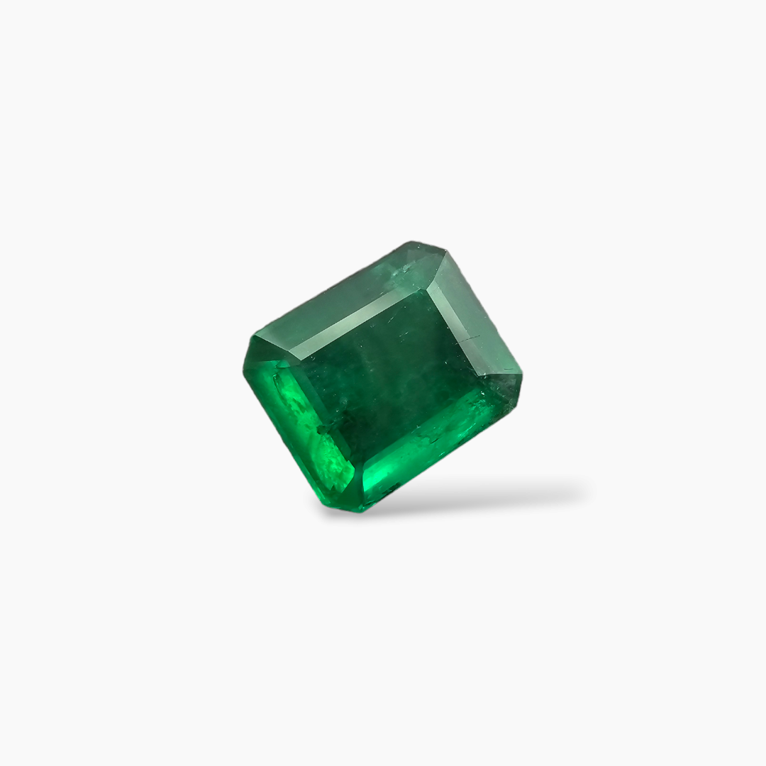 loose Natural Zambian Emerald Stone 5.18 Carats Emerald Cut