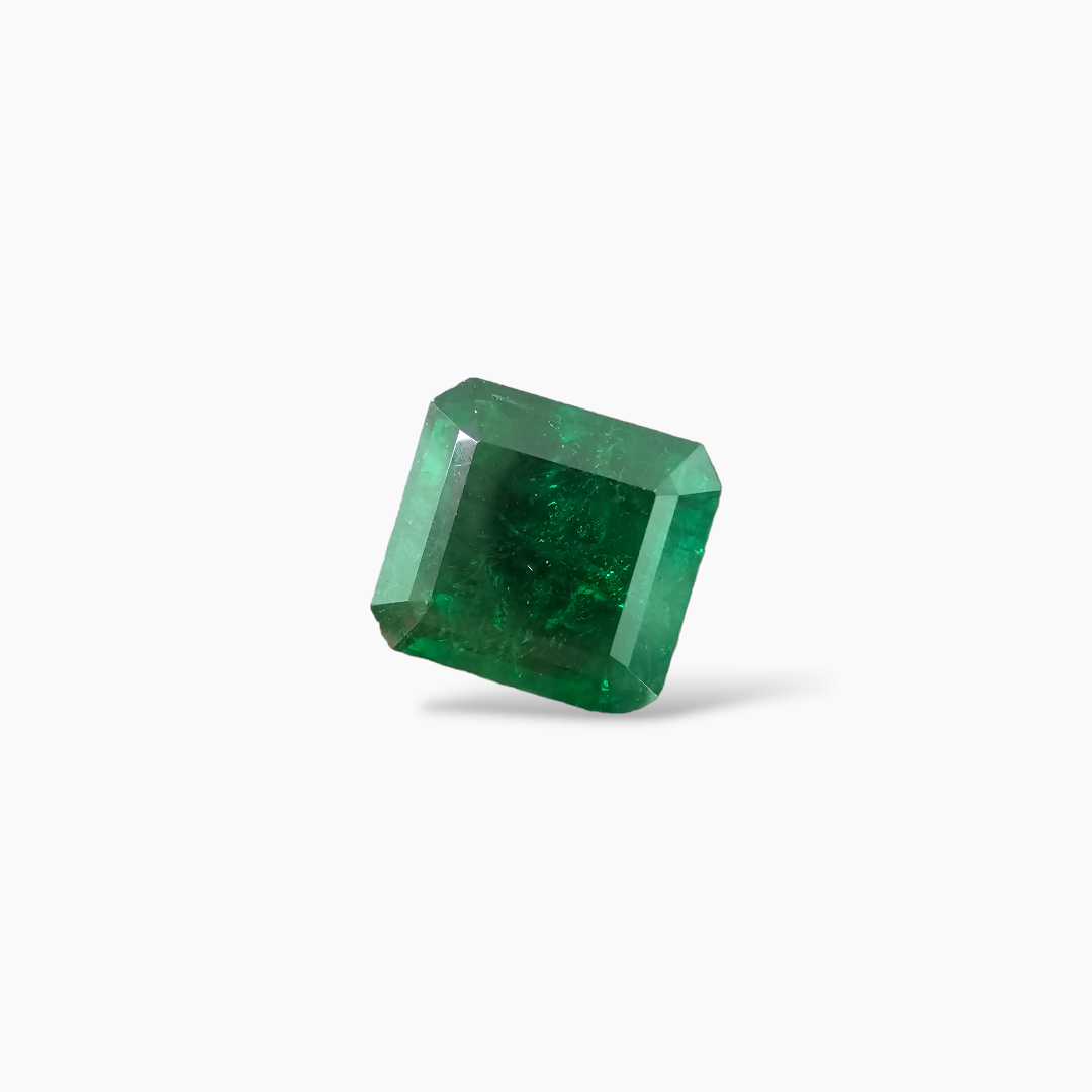 loose Natural Zambian Emerald Stone 5.25 Carats Emerald Cut