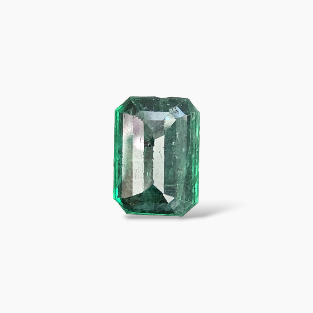 loose Natural Zambian Emerald Stone 5.36 Carats Emerald Cut ( 11.8x8.41x6.53 mm )