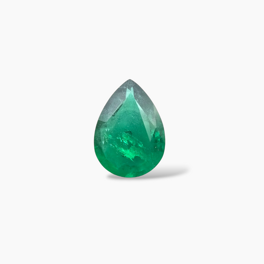 buy Natural Zambian Emerald Stone 6.01 Carats Pear Cut