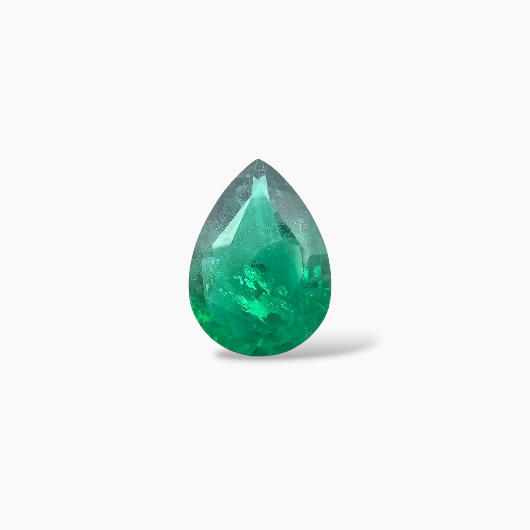 Natural Zambian Emerald Stone 6.01 Carats Pear Cut
