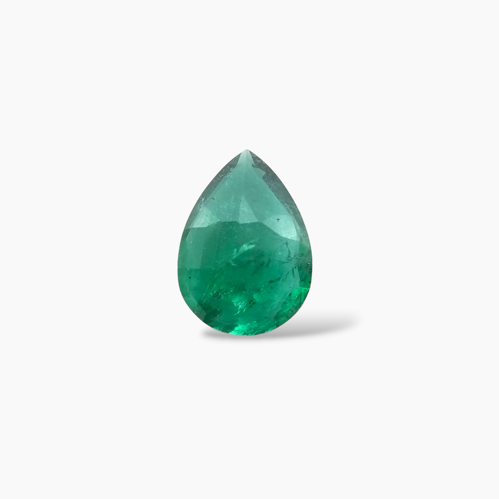 loose Natural Zambian Emerald Stone 6.01 Carats Pear Cut