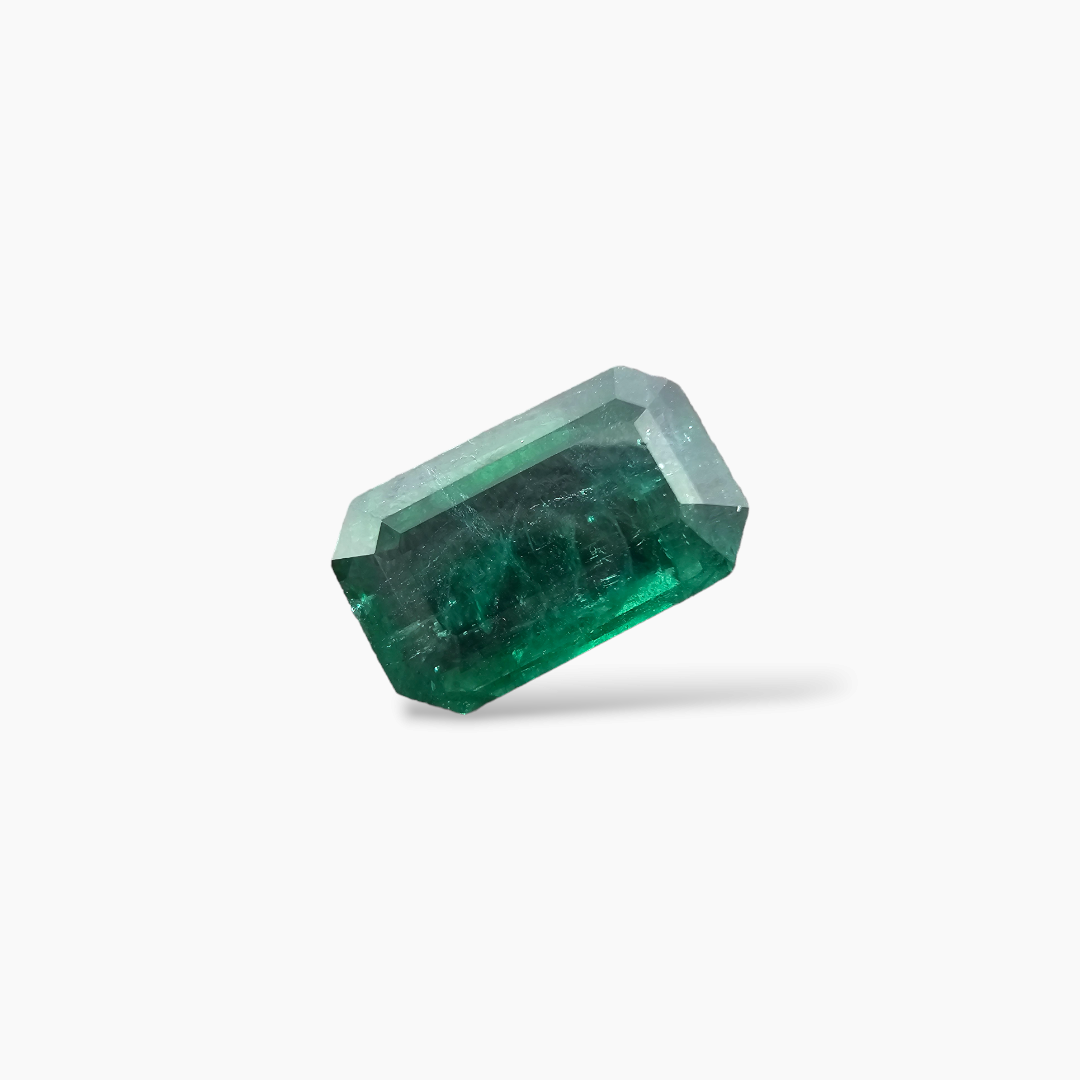 loose Natural Zambian Emerald Stone 6.05 Carats Emerald Cut