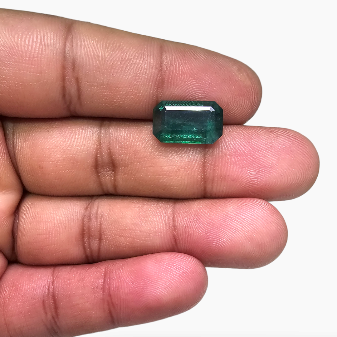 Natural Zambian Emerald Stone 6.05 Carats Emerald Cut