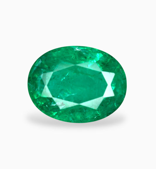 Natural Zambian Emerald Stone 6.07 Carats 13.6x10.6mm