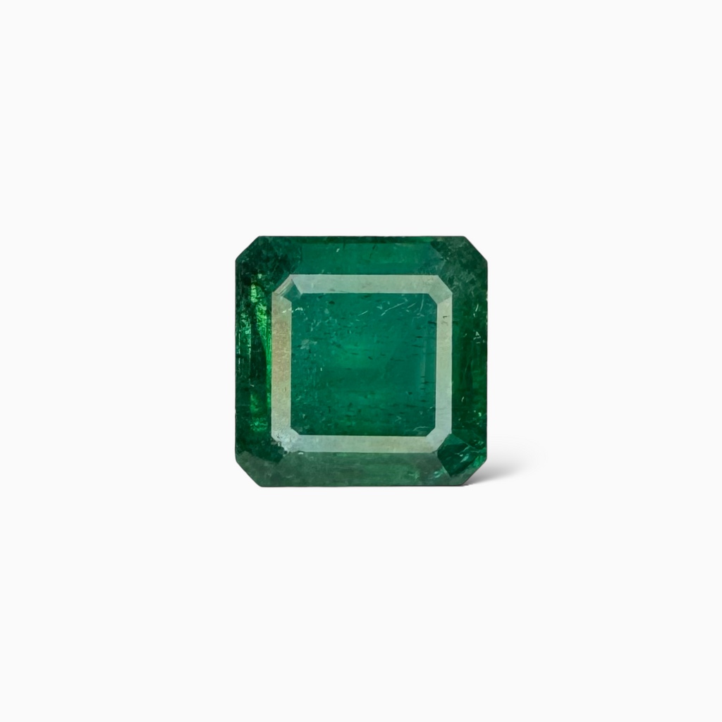 Natural Zambian Emerald Stone  6.12 carat  Emerald Cut  10.4x10.3x6.4mm