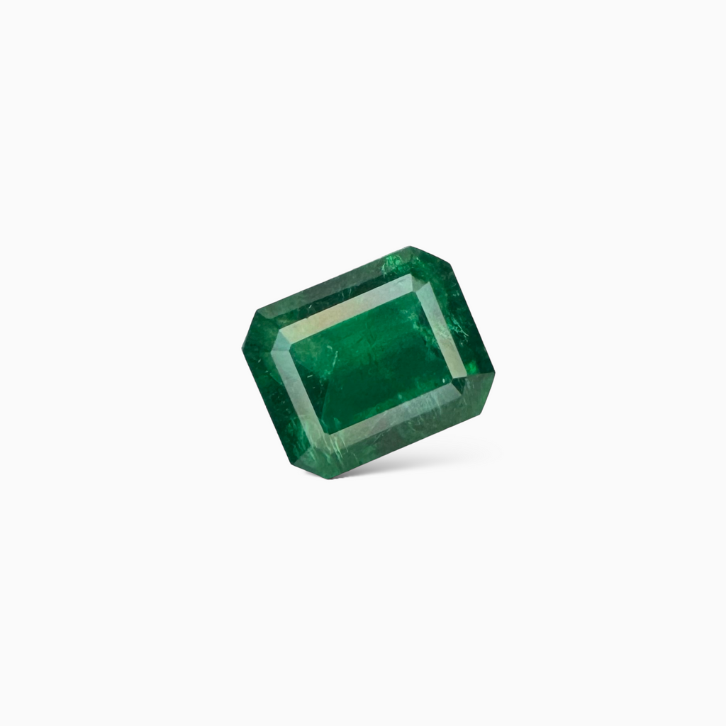Natural Zambian Emerald Stone  6.29 carat  Emerald Cut  11x9 mm IDL Certified