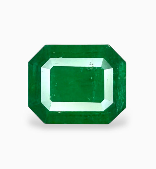 Natural Zambian Emerald Stone 6.42 Carats 13.2x10.8mm