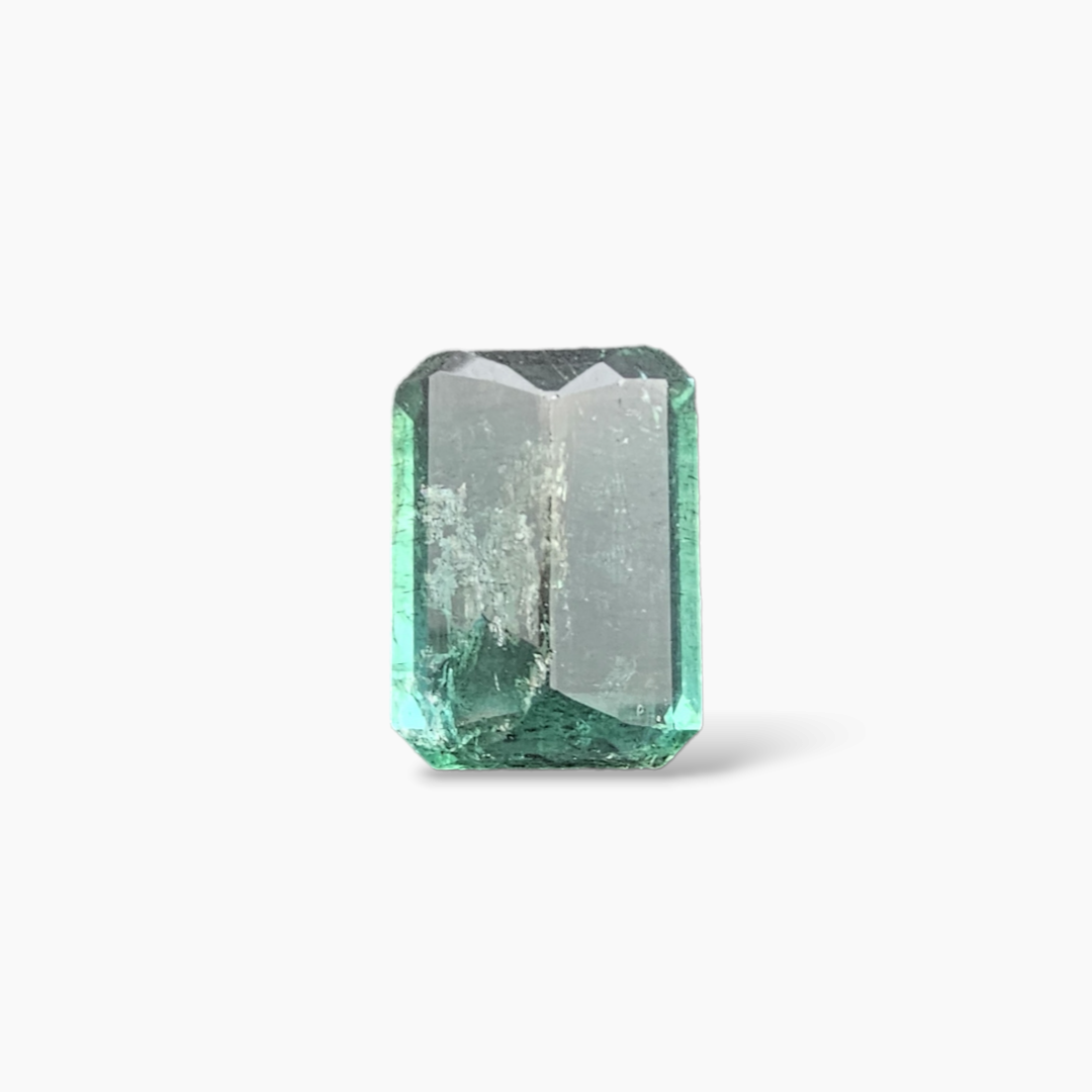 Natural Zambian Emerald Stone 6.64 Carats Emerald Cut ( 13.7x10 mm ) 