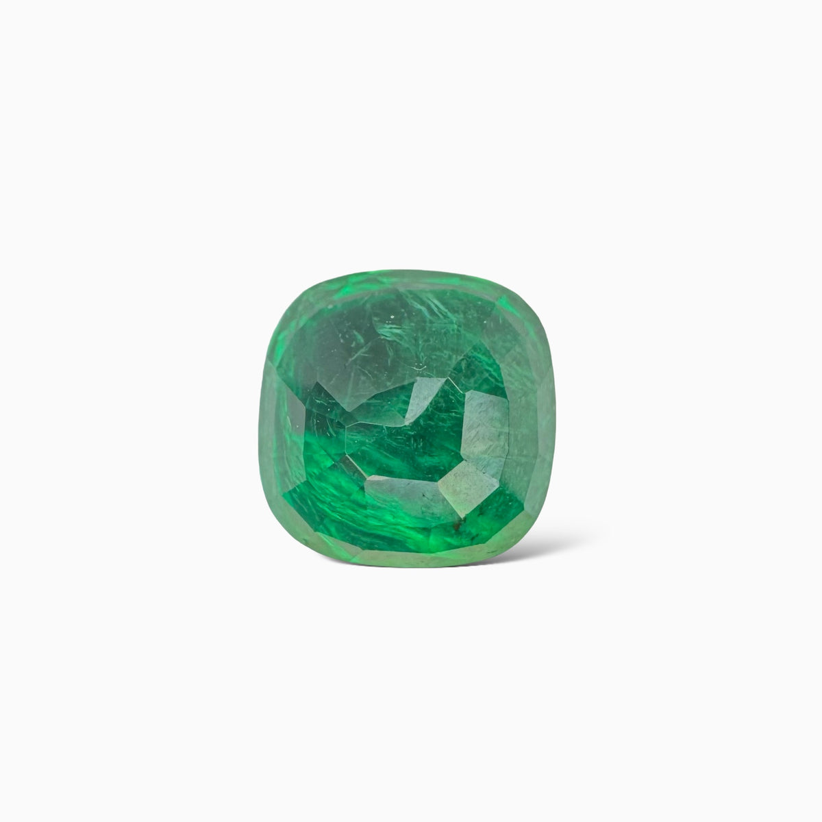 Natural Zambian Emerald Stone 6.6 Carats Cushion Cut 11x11mm