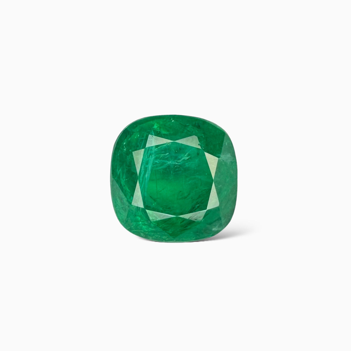 Natural Zambian Emerald Stone 6.6 carats Cusion Cut 11x11mm