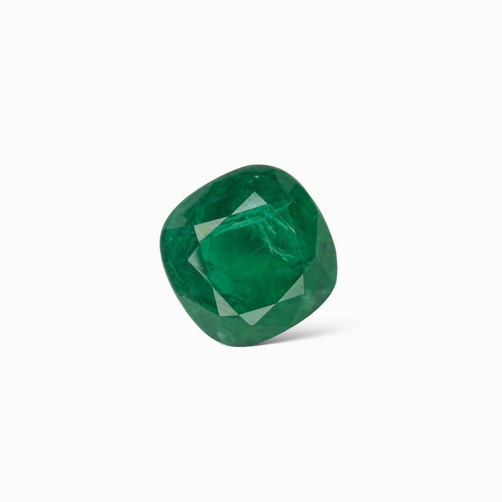 Natural Zambian Emerald Stone 6.6 carats Cusion Cut 11x11mm