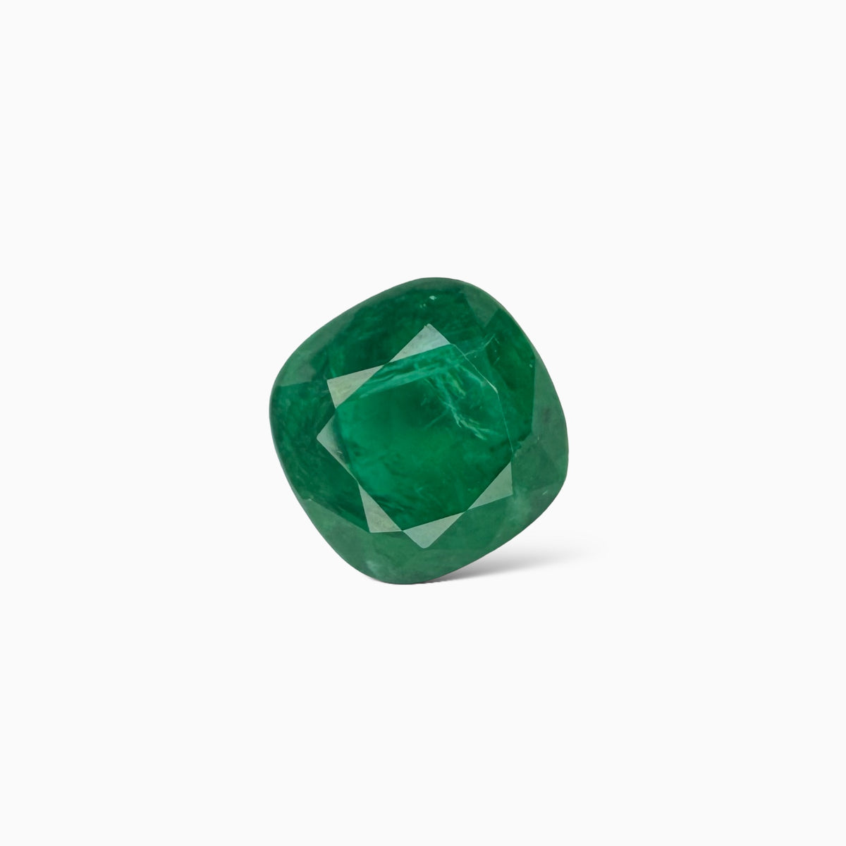 Natural Zambian Emerald Stone 6.6 carats Cusion Cut 11x11mm