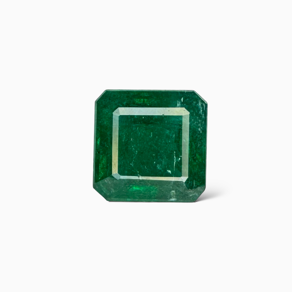 Natural Zambian Emerald Stone  6.82 carat  Emerald Cut  11x11 mm