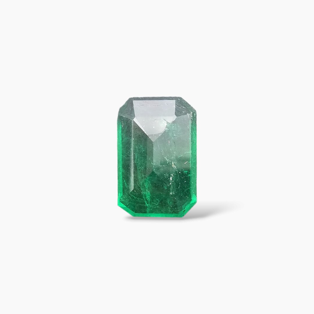 online Natural Zambian Emerald Stone 7.02 Carats Emerald Cut ( 14.23x9.5x6.79 mm )