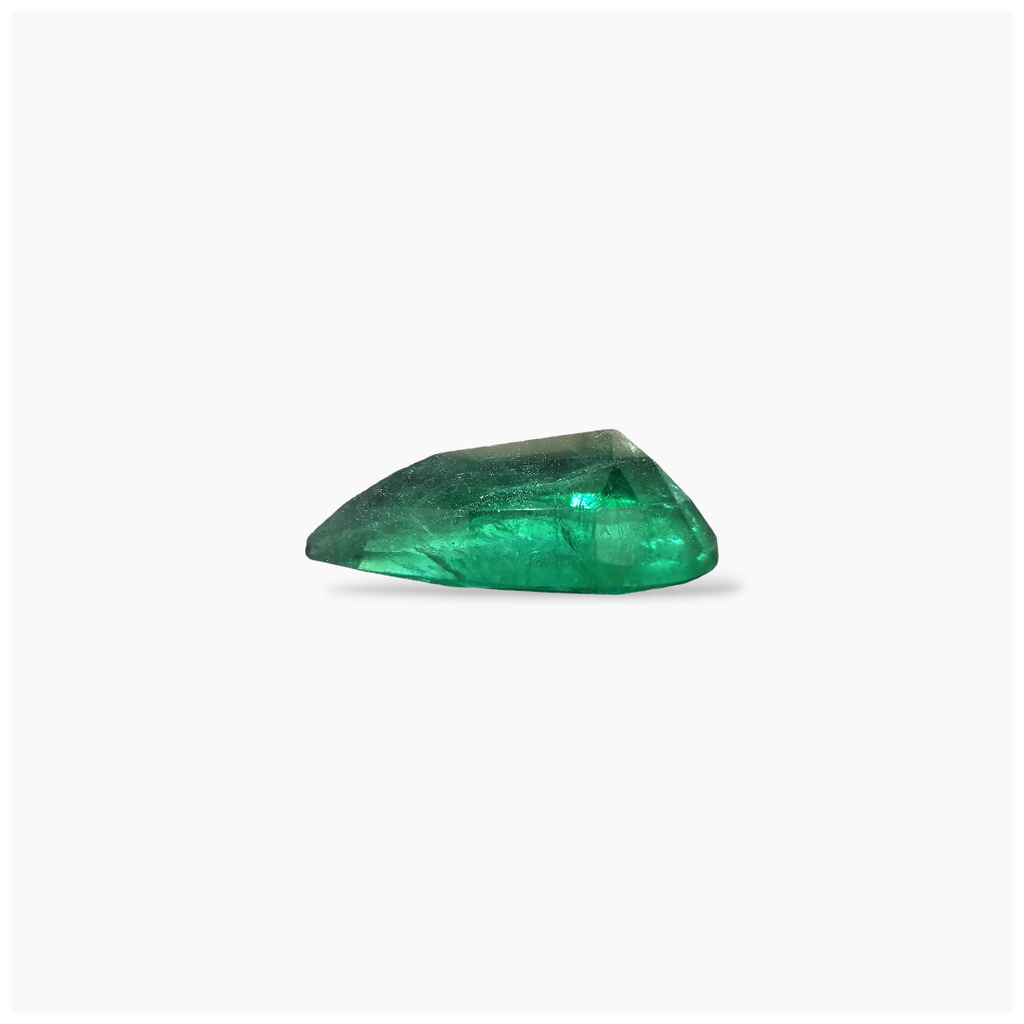 loose Natural Zambian Emerald Stone 7.12 Carats Pear Cut (19x10.6 mm )