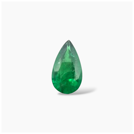 buy  Natural Zambian Emerald Stone 7.12 Carats Pear Cut (19x10.6 mm )