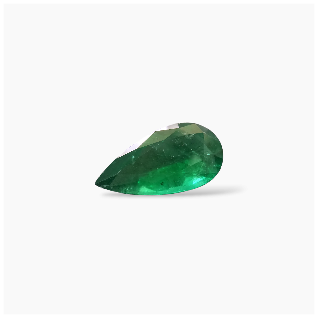 shop Natural Zambian Emerald Stone 7.12 Carats Pear Cut (19x10.6 mm ) 
