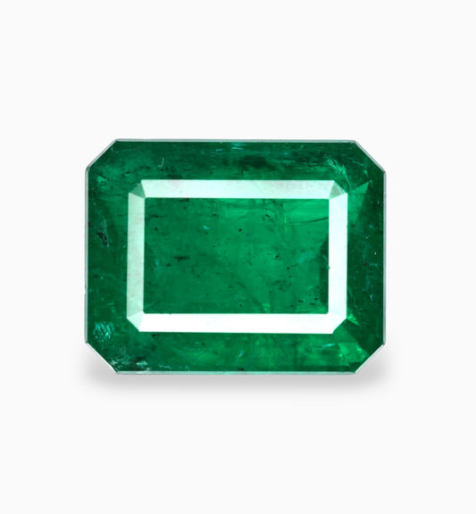 Natural Zambian Emerald Stone 7.26 Carats 13.5x10.7mm