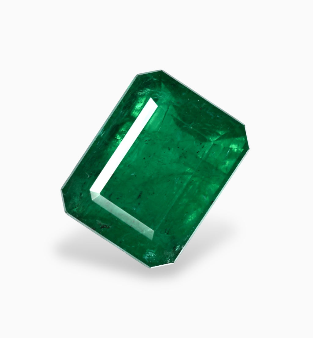 Natural Zambian Emerald Stone 7.26 Carats 13.5x10.7mm