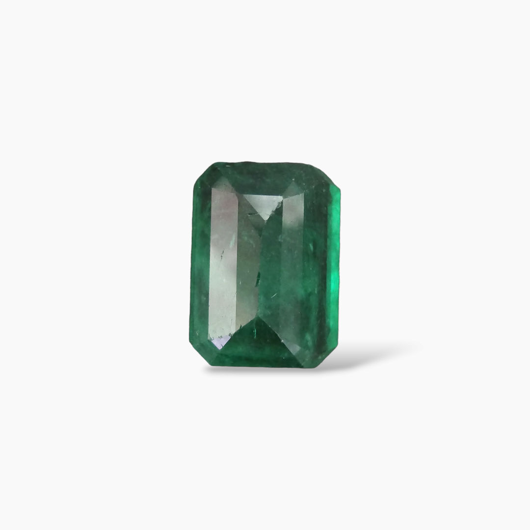 loose Natural Zambian Emerald Stone 7.34 Carats Emerald Cut ( 13x10 mm )