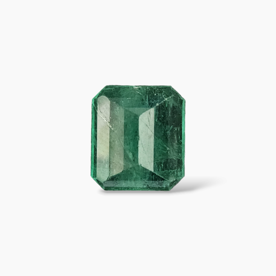 online Natural Zambian Emerald Stone 7.85 Carats Emerald Cut ( 11.55x10.28x7.86 mm )