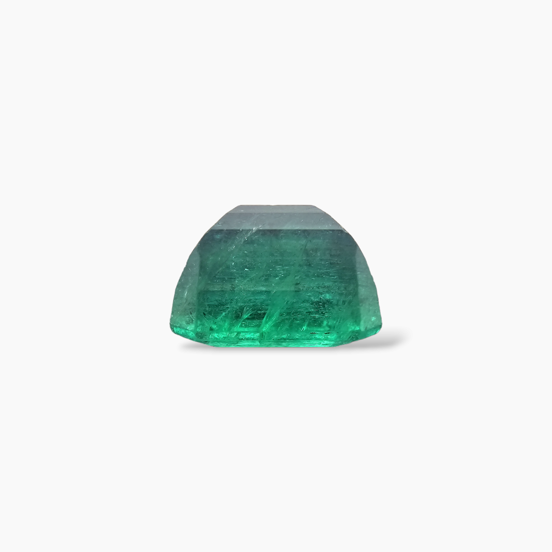 loose Natural Zambian Emerald Stone 7.85 Carats Emerald Cut ( 11.55x10.28x7.86 mm )