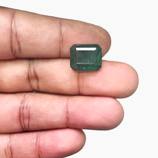 Natural Zambian Emerald Stone 7.95 Carats Emerald Cut ( 12.5x10.59x7mm )