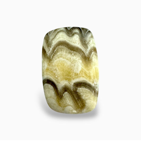 Natural Zebra Calcite Stone 128.96 Carats 64x46mm