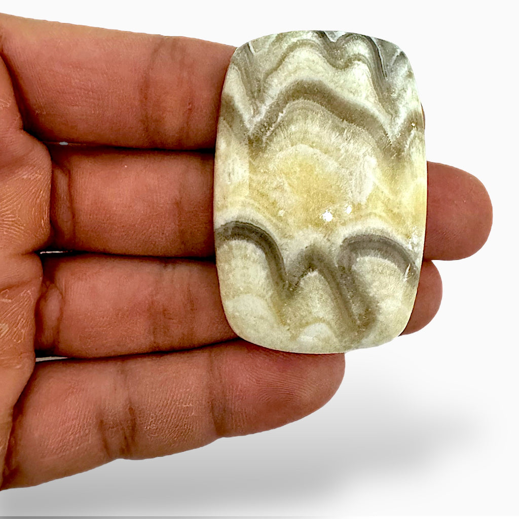 Natural Zebra Calcite Stone 128.96 Carats 64x46mm