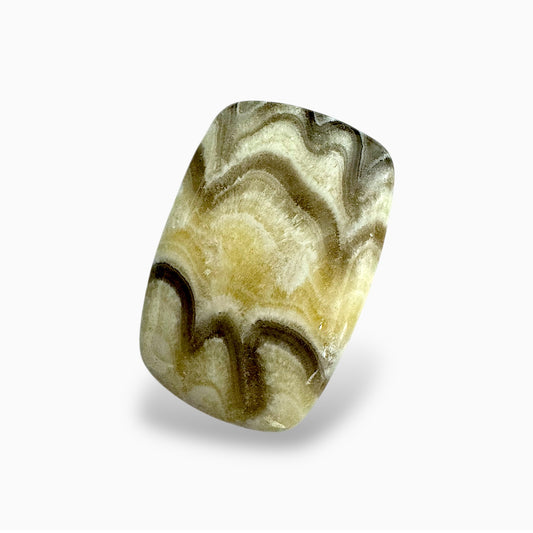 Natural Zebra Calcite Stone 128.96 Carats 64x46mm