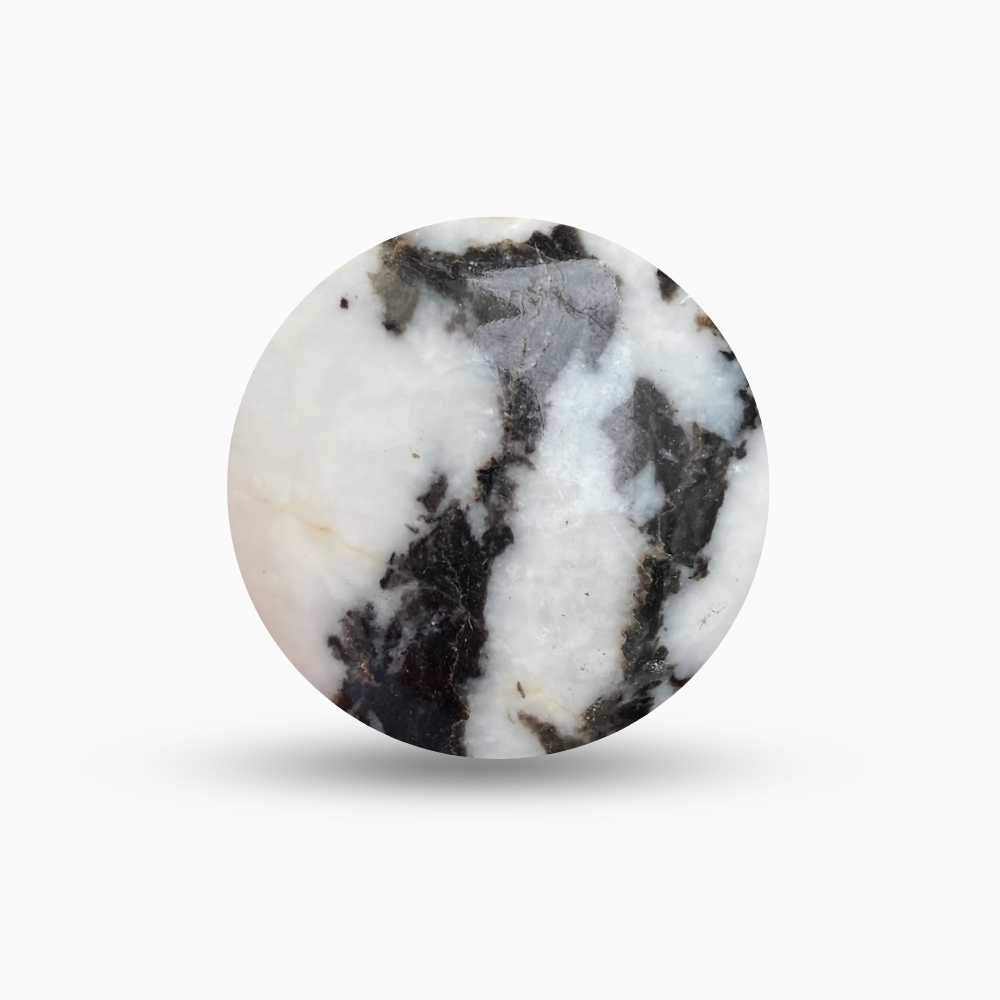 Natural Zebra Jasper Stone Round Shape