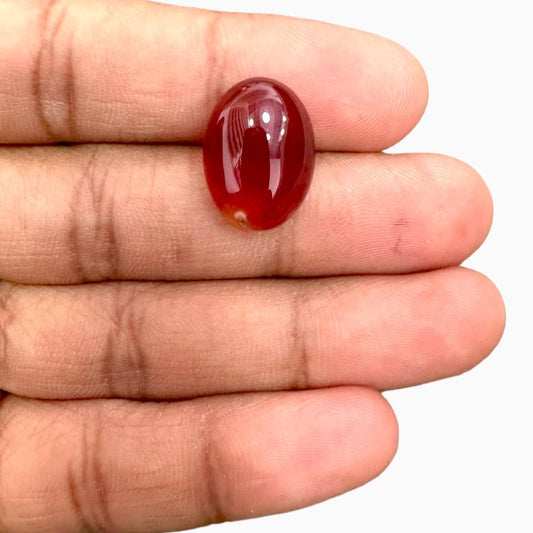 Natural Agate Oval Cabochon (Aqeeq Stone) 11.30 Carats 18X13mm sulemani Aqeeq